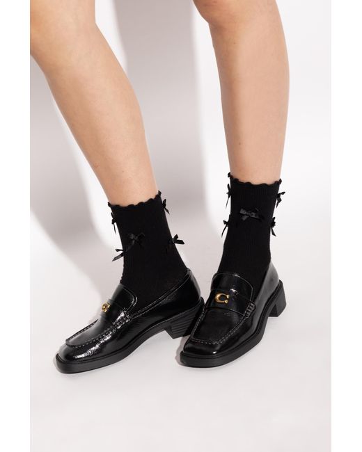 COACH Black Patent Leather Shoes Type 'Loafers'