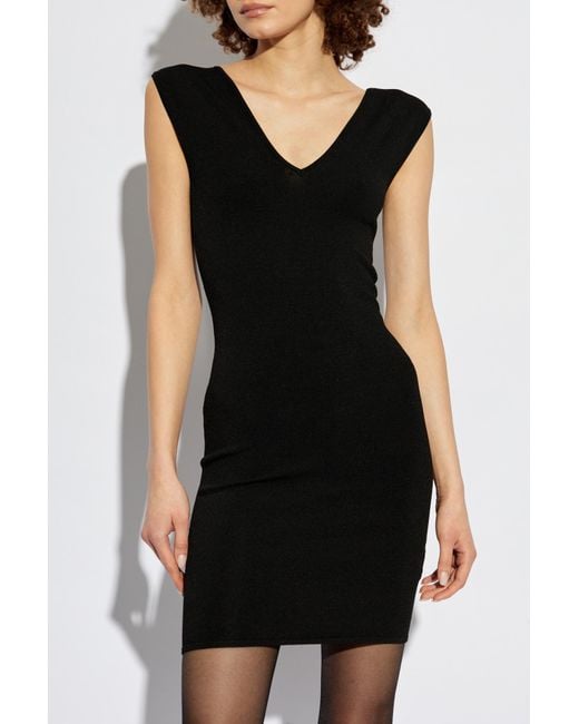 DSquared² Black V-Neck Dress