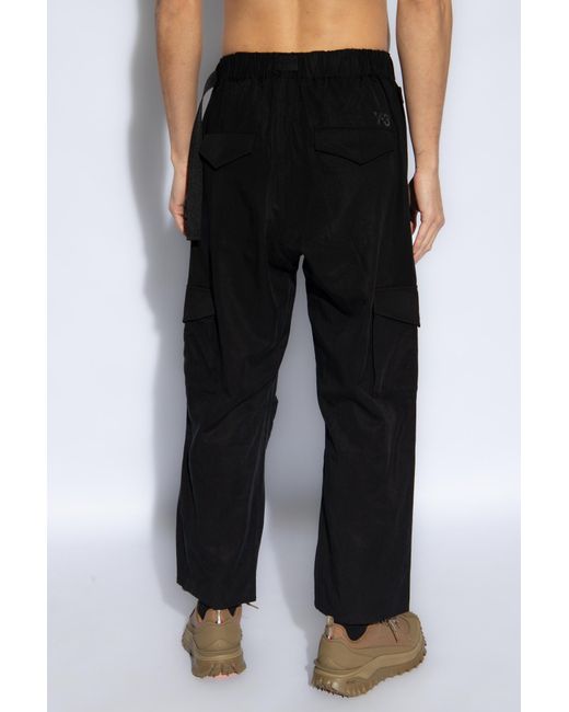 Y-3 Black Trousers With Straight Legs, for men