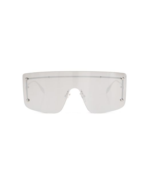 Alexander McQueen White Sunglasses,