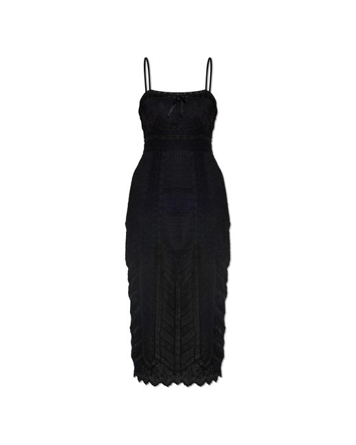 LoveShackFancy Black Dress "Celadine"