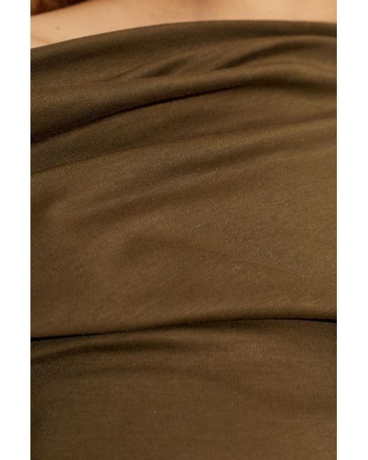 Jacquemus Brown Dress With Decorative Draping