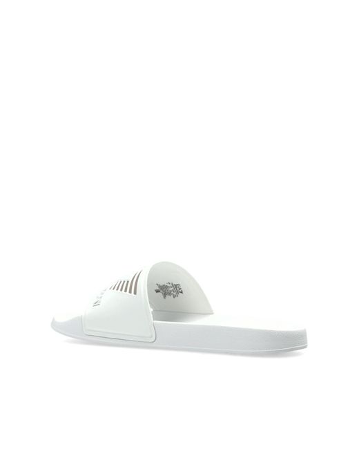 EA7 White Rubber Flip-Flops