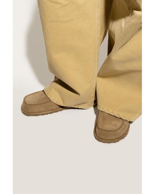 Birkenstock Brown Suede Shoes 'Utti Lace' for men