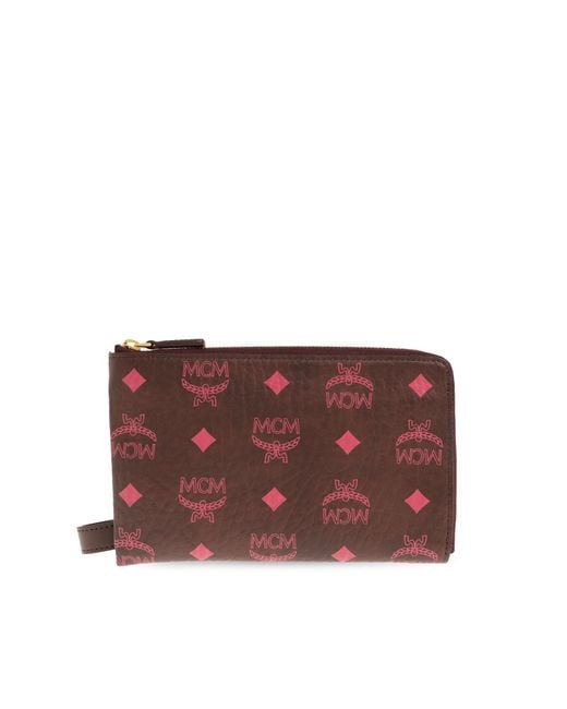 MCM Purple Monogram Pouch for men
