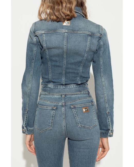 Dolce & Gabbana Blue Denim Jacket With Vintage Effect