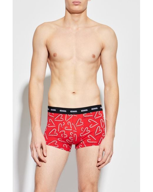 DIESEL Red Boxers 'Damien-Gft-Utlt' for men