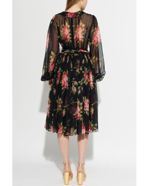 Dolce & Gabbana Black Silk Dress