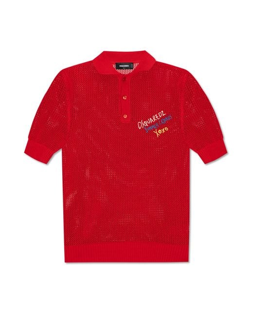 DSquared² Red Polo Capsule 'Summer Lovers' for men