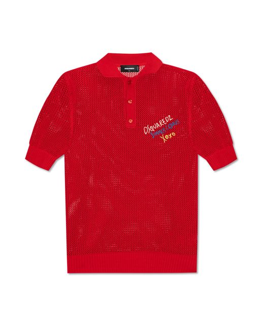 DSquared² Red Polo Capsule `summer Lovers`, for men
