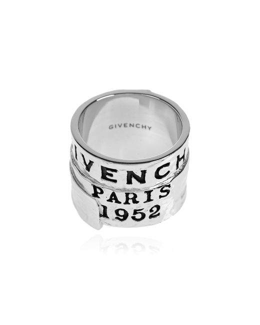 Givenchy Metallic Ring With Engraved Logo