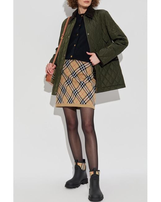 Burberry Green Quilted Jacket "Broadway"