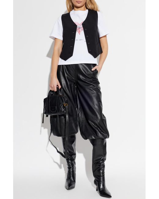 AllSaints Black T-Shirt 'Heartache'