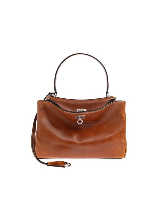 Balenciaga Brown 'Rodeo Small' Shoulder Bag