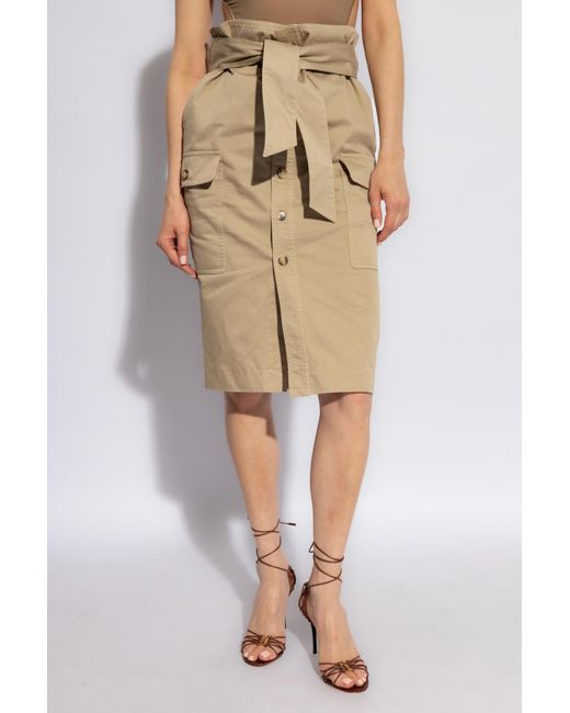 Saint Laurent Natural Cargo Skirt,