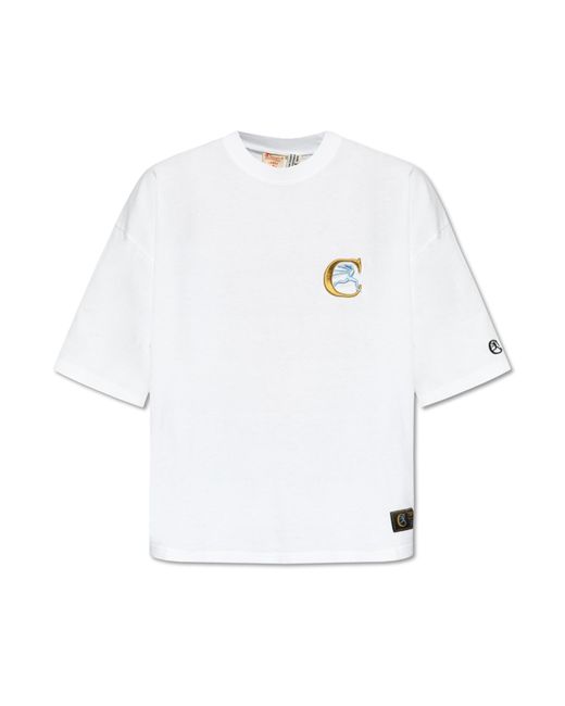 Champion White Cotton T-Shirt for men