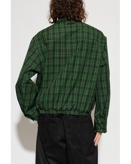 Marni Green Jacket With A Plaid Pattern for men