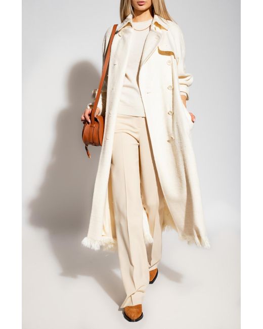 Chloé Natural Double-breasted Coat