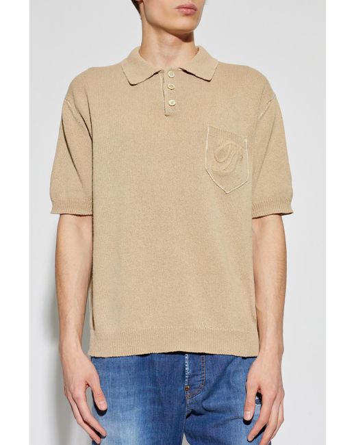 DSquared² Blue Polo With Pocket for men