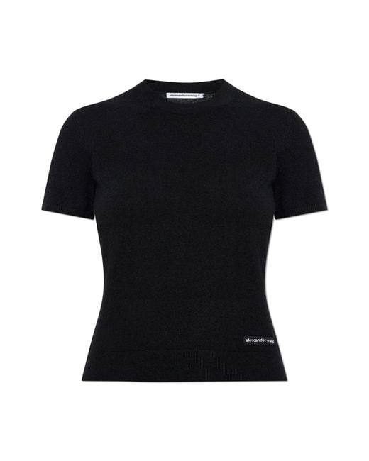 Alexander Wang Black Top With Logo Patch