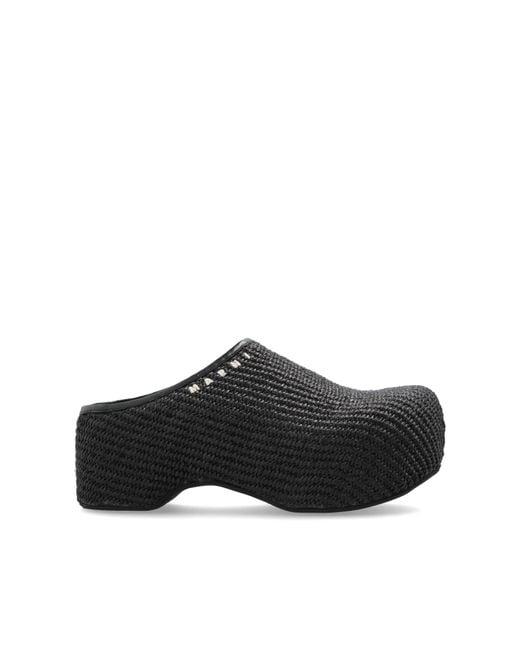 Marni Black Platform Flip-Flops