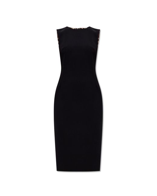 Dolce & Gabbana Black Wool Sleeveless Dress