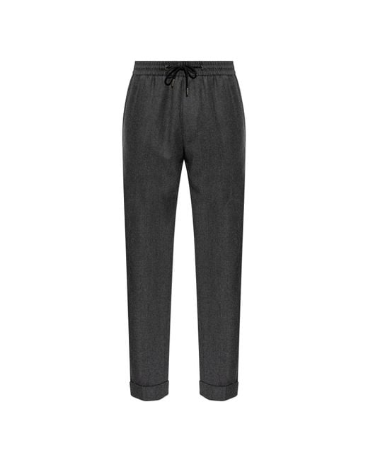 Paul Smith Black Wool Pleated Trousers for men