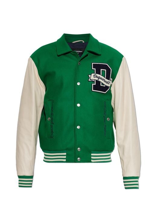 DSquared² Green Bomber Jacket for men