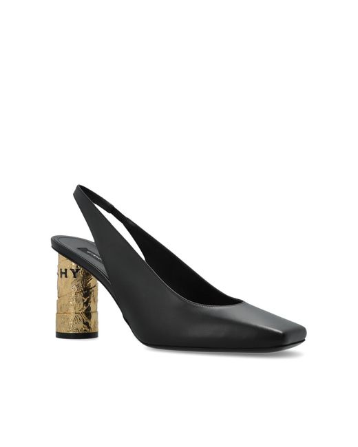 Givenchy Black Leather Heeled Shoes