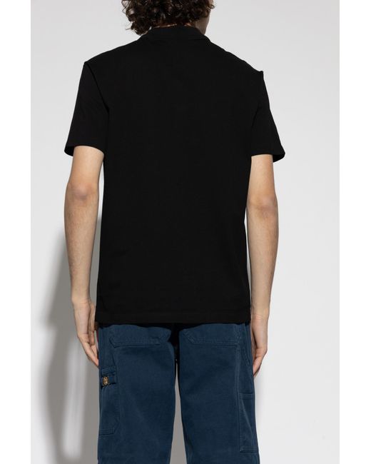 Versace Blue Polo With Patch for men