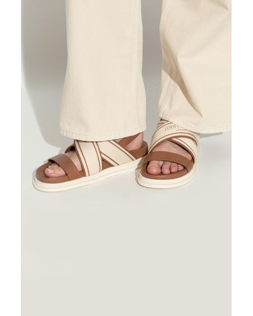 Jimmy Choo Brown Sandals 'Joa'