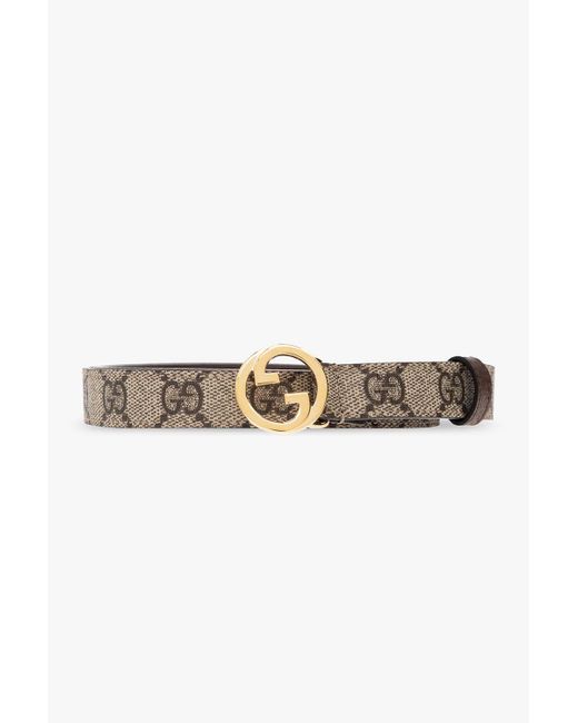 Gucci Belt In GG Supreme Canvas in White | Lyst