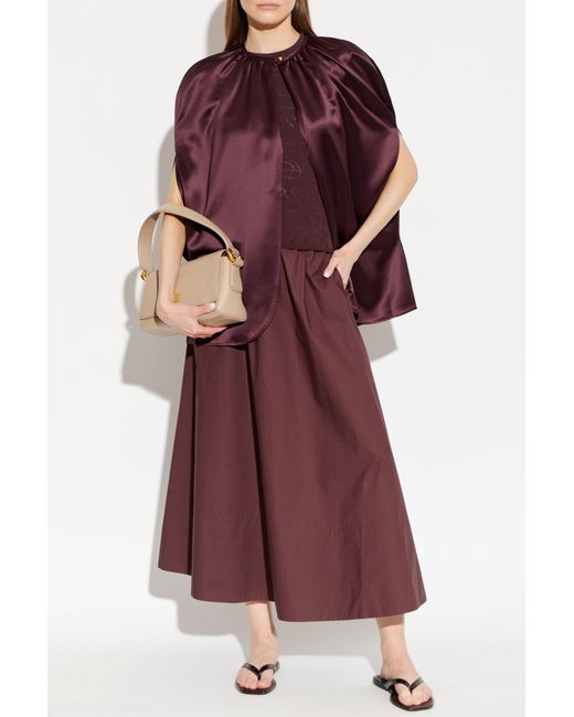 By Malene Birger Purple Poncho 'Dallias'