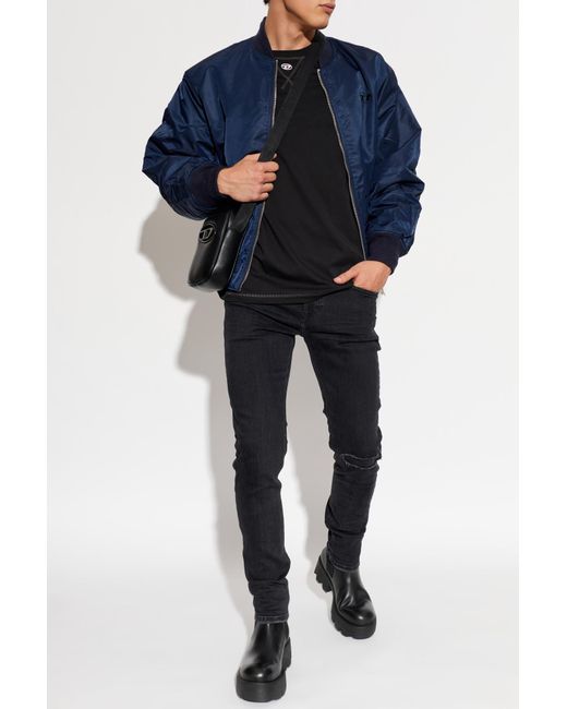 DIESEL Black T-Shirt 'T-Madjust-Ls-Tr' for men