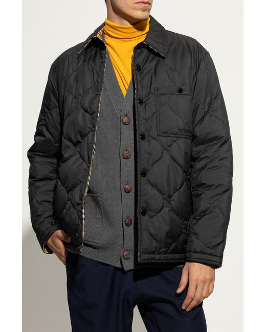 Burberry Black 'francis' Quilted Jacket, for men