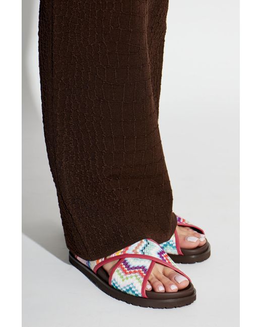Missoni White Patterned Sandals