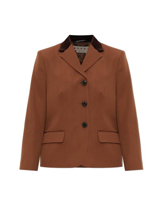 Marni Brown Wool Blazer