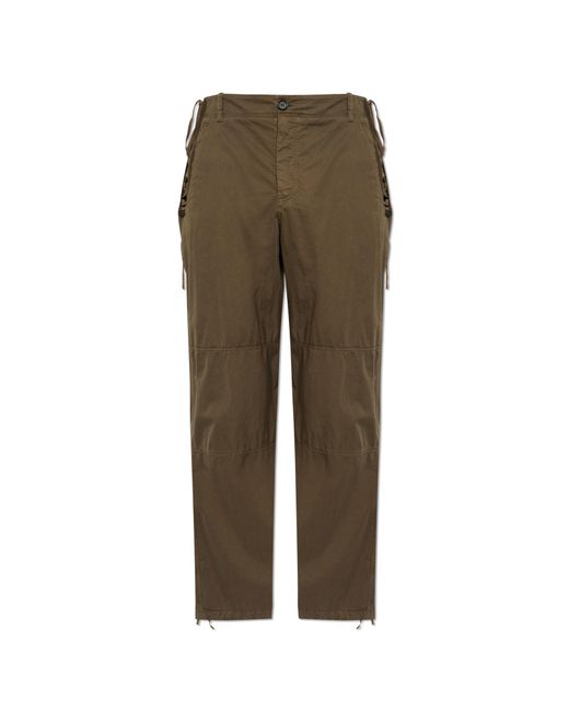 McQueen Green Drawstring Pants for men