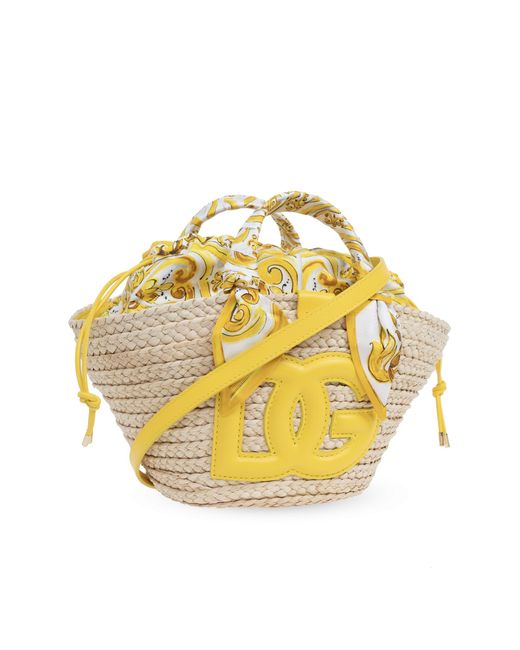Dolce & Gabbana Metallic 'Kendra Small' Shopper Bag