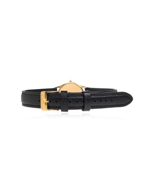 Balenciaga Black Choker With A Watch Motif