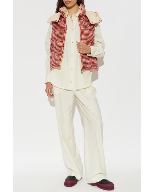 Moncler White Shirt With Drawstring Waist