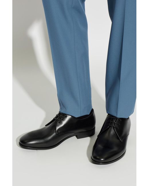 Fabi Black Leather Shoes for men