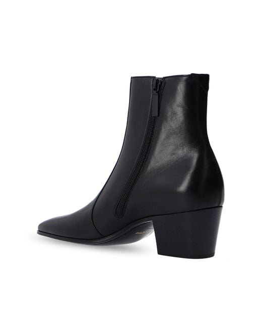 Saint Laurent Black ‘Vassili’ Heeled Ankle Boots