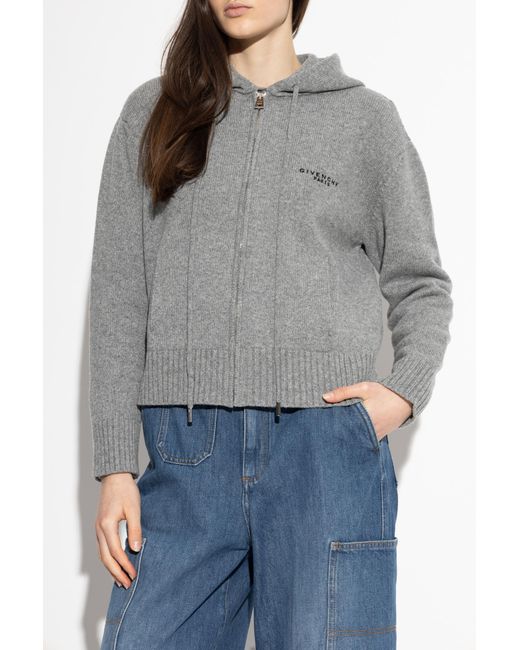 Givenchy Blue Wool Hoodie