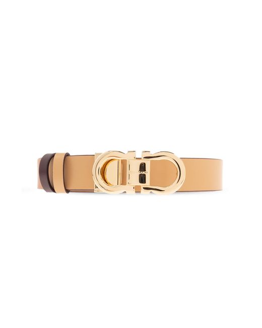 Ferragamo Natural Reversible Belt With Logo