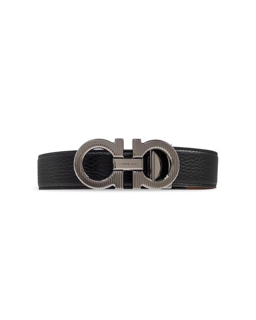 Ferragamo Black Double-Sided Belt for men