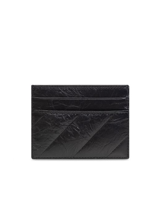 Balenciaga Black Crush Quilted Leather Cardholder
