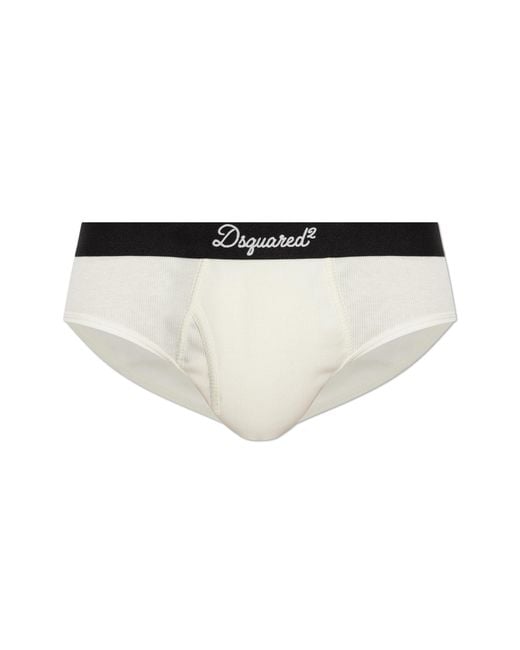 DSquared² Black Briefs With Logo for men