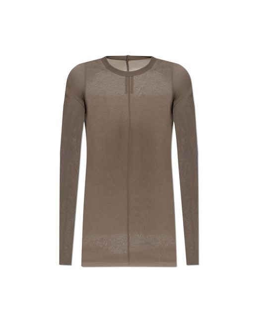 Rick Owens Brown Long Sleeve T-Shirt for men