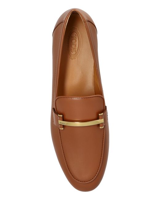 Tod's Blue Leather Loafers Shoes